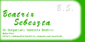 beatrix sebeszta business card